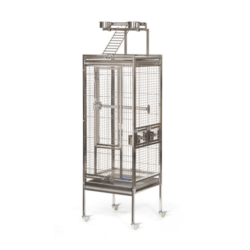 Tucker Murphy™ Pet Burgin Stainless Steel Playtop Bird Cage with Wheels/Casters Wayfair.ca
